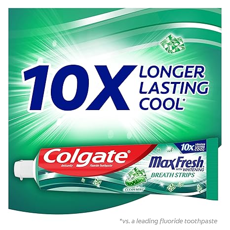 Colgate Max Fresh Whitening Toothpaste with Mini Strips